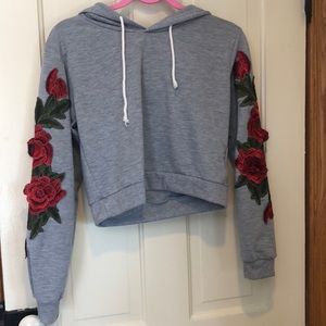 Floral Cropped Sweater